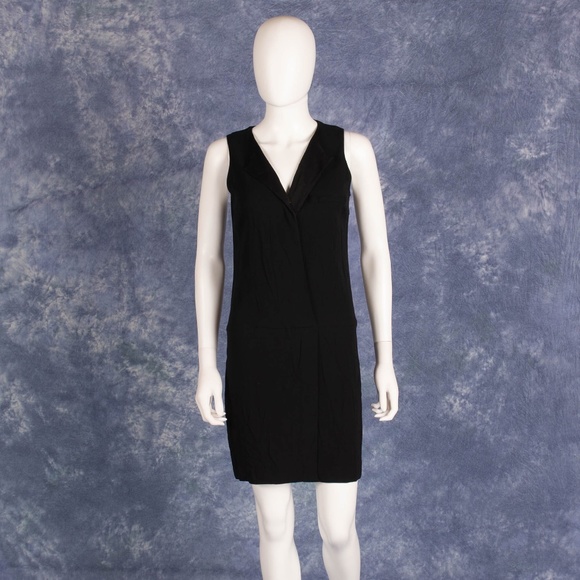 ⛱️ Zara Woman Black Shift Shirt Dress - Picture 1 of 4